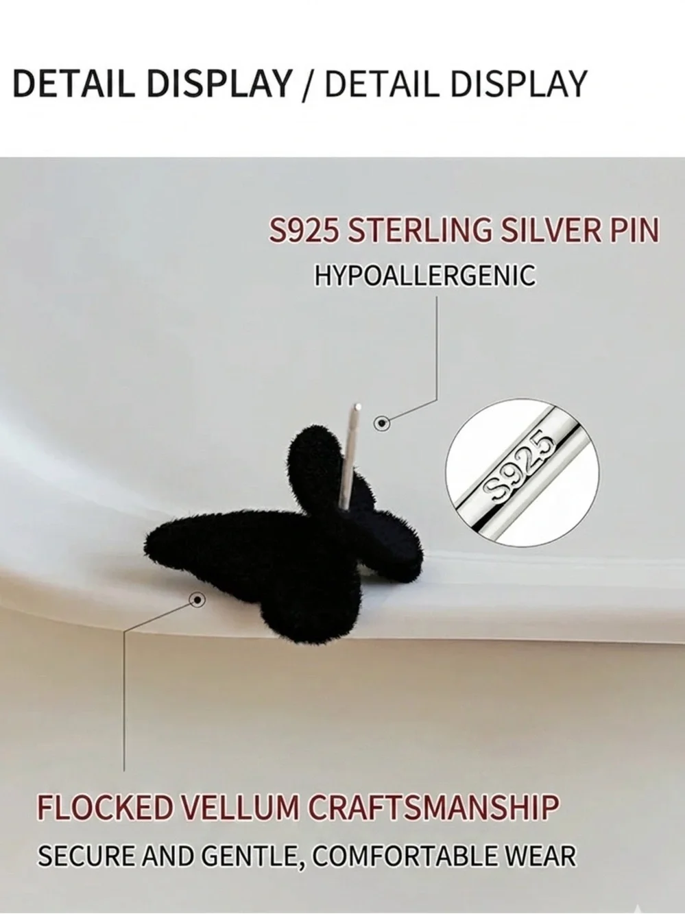 NEW Niche Aesthetic: Velvet Butterfly Studs - Haute Couture Inspired